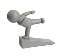 Sileduove Simpatico fermaporta decorativo, con base antiscivolo per proteggere pavimenti e porte dai danni aggiungendo affascinanti decorazioni per la casa, per porte interne leggere (grigio)