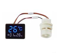 Sileduove Soffione doccia con display digitale della temperatura e generazione di energia del motore, flusso d'acqua alimentato termometro per monitoraggio della temperatura in tempo reale (BJL3555)