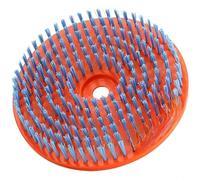 Sileduove Spazzola in nylon per tosaerba, strumento per la pulizia stradale per pavimentazione esterna, setole con adattatore, rimozione efficiente dei detriti, 255 x 255 cm, arancione, facile