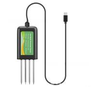 Sileduove Tester USB del suolo 8 funzioni tra cui umidità, temperatura, salinità, pH, NPK, e misurazione della conducibilità IP68 impermeabile e sonda in acciaio inossidabile