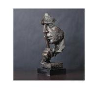 Silence Golden Statue Modern Art Decor Sculpture
