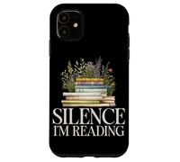 Silence I'm Reading Amante dei libri Wildflower Reading Bookworm Custodia per iPhone 11
