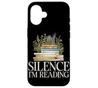 Silence I'm Reading Amante dei libri Wildflower Reading Bookworm Custodia per iPhone 16
