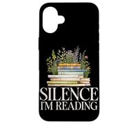 Silence I'm Reading Amante dei libri Wildflower Reading Bookworm Custodia per iPhone 16 Plus
