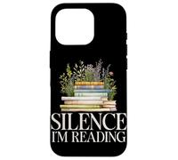 Silence I'm Reading Amante dei libri Wildflower Reading Bookworm Custodia per iPhone 16 Pro