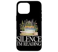 Silence I'm Reading Amante dei libri Wildflower Reading Bookworm Custodia per iPhone 16 Pro Max