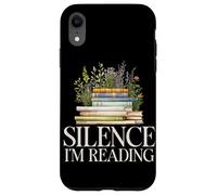 Silence I'm Reading Amante dei libri Wildflower Reading Bookworm Custodia per iPhone XR