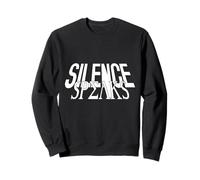 Silence Speaks Typography Bold Minimalist Quote Modern Felpa