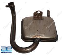 Silencer In Acciaio Grezzo Per Vespa VBB 150 Super Sprint Scooter, Posteriore