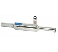 Silencer Marmitta Incisa Cromata In Acciaio Per Royal Enfield 350 500cc