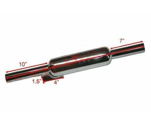Silencer Scarico Cromato Acciaio GEc Per Royal Enfield Electra 2013