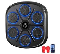 Silencomfort Music Boxing Machine, Macchina da Boxe Musicale per Il Montaggio a Parete con Guantoni da Boxe, 9 modalità di velocità e modalità di Conteggio, Beat Punch per Il Rilascio dello Stress