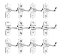 SILENRADAWN 12 Ganci in Ferro per Impieghi Gravosi, Ganci per Utensili e Pannelli Forati, Set da 12 Pezzi 50x6 Mm per Organizzazione Garage, Officina e Negozi al Dettaglio