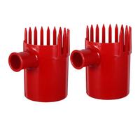 SILENRADAWN 2 Pezzi Blueberry Picker, Fruit Hand Harvesting Tool, Berry Scoop Basket in Plastica Rossa per Jujube e Piccoli Frutti, Raccolta in Stagione del Raccolto e Wild Picking