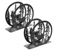 SILENRADAWN 2 Pezzi Porta Tovaglioli Verticale in Ferro Nero Design a Cervo, Elegante e Funzionale, per Decorazione Coffee Bar e Tavoli da Pranzo, Facile da Usare e Anti-scivolo