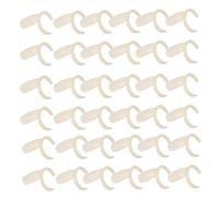 SILENRADAWN 200 Pezzi Palette per Nail Art in Plastica Beige, Leggera e Compatta, Anello Ergonomico per Pratica Manicure e Abbinamento Colori in Ambienti Professionali