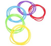 SILENRADAWN 25 Pezzi Braccialetti in Silicone Colorati Anni 80, Elastici per Chioma Neon Leggeri, Accessori Festa Donna Ragazza per Compleanni Matrimoni e Concerti