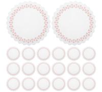 SILENRADAWN 500 Pezzi Carta Assorbente per Olio Rotonda Design Raffinato Decorativa per Dolci e Occasioni Formali Tovagliette Usa e Getta per Alimenti