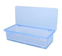 SILENRADAWN Contenitore per Posate in Plastica con Coperchio e Funzione Scolante, Organizer per Bacchette e Stoviglie, Porta Utensili da Cucina Compatto per Uso in Cassetto, Resistente