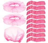SILENRADAWN Cuffia da Doccia Usa e Getta Donna Rosa in Plastica Leggera ed Elastica per Spa e Viaggio 44 Cm Grande Formato 500 Pezzi Facili da Trasportare