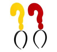 SILENRADAWN Fascia per Capelli a Forma di Punto Domanda 2 Pezzi in Plastica e Feltro, Compatibile con Tutti i Capelli, Mantiene la Forma senza Deformarsi, per Feste e Matrimoni