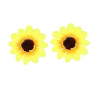 SILENRADAWN Fermaglio per Chioma Girasole 2 Pezzi in Metallo e Tessuto, Elegante e Vivace, per Feste e Accessori Sposa, Si Può Applicare su Cappelli e Vestiti
