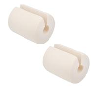 SILENRADAWN Fermaporta in Nbr 2 Pezzi la Sicurezza Ragazzo Ragazza e Animali, Blocca Spifferi e Protegge Porte Design Cilindrico Beige Silenzioso e Resistente