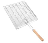 SILENRADAWN Griglia per Grigliate in Ferro Resistente Senza Rivestimento, Supporto Pieghevole per Tortillas e Toast, Teglia da Campeggio Multifunzione per Uso Domestico e Barbecue All'aperto