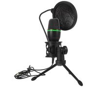 SILENRADAWN Microfono a Condensatore da Gaming USB da Tavolo, Set 1 Nero | Supporto Incluso, Struttura in Metallo e Plastica, per Lezioni e Lezioni Frontali Riduzione Rumore Colore Casuale