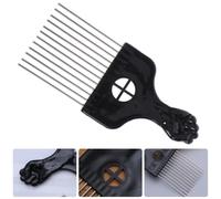 SILENRADAWN Pettine a Denti Larghi in Abs e Alluminio Nero Punta Sottile per Styling Professionale e Sollievo dal Mal di Testa Adatto a Ragazzi e Ragazze