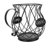 SILENRADAWN Porta Capsule Caffè in Ferro Nero Ampio Spazio di Stoccaggio, Organizer Multifunzione per Caffè ed Espresso per Casa e Coffee Bar
