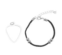 SILENRADAWN Porta Plettro e Versatile per Chitarra a Forma di Cuore in Plastica e Metallo, Set con Braccialetto per Organizzazione Efficiente a Performance