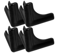 SILENRADAWN Protezione Angoli Mobili in Silicone Nero 4 Pezzi per Tavoli e Mobili, Angolari Elasticizzati Adatti a Superfici, Sicurezza in Casa e Luoghi Pubblici