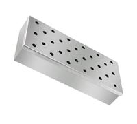 SILENRADAWN Scatola per Affumicatore in Acciaio Inossidabile per Barbecue Pellet e Chips di Legno, Compatibile Noci e Mais, per Grigliate e Barbecue All'aperto