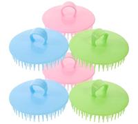 SILENRADAWN Set 6 Pezzi Spazzola Shampoo Massaggiatore Chioma in Pp per Uso Bagnato e Asciutto Stimolatore Acupressione per Massaggio del Capelluto