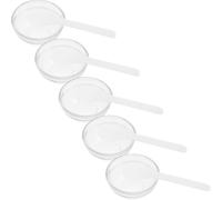 SILENRADAWN Set da 10 Pezzi Ciotole in Vetro Trasparente per Maschere Viso Fai da Te Spatole Bianche, Strumenti Professionali per Salone di Bellezza e Uso Domestico, Dimensioni Compatte