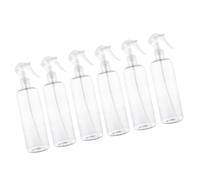 SILENRADAWN Set da 6 Flaconi Spray per Piante in Plastica Trasparente 500 Ml, Spruzzatori Acqua Multiuso per Giardinaggio, Casa e Pasticceria Grilletto Ergonomico e Design Smontabile