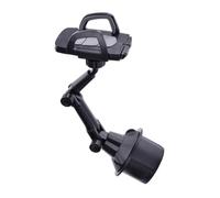 SILENRADAWN Supporto per Telefono Auto in Plastico Nero, Leggero e Semplice da Usare, Porta Dispositivo Regolabile per Tazza Auto Articolazione Lunga
