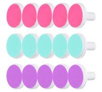 SILENRADAWN Testine di Ricambio per Trattamento Unghie Ragazzo Ragazza 18 Pezzi Cuscinetti Colorati per Cura Delicata Unghie da 1 Mese 6 Mesi e Oltre Compatibili Smerigliatrice Elettrica