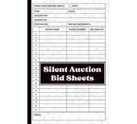 Silent Auction Bid Sheets: Your ultimate companion for bid tracking and fundraising, forms for organizing fundraising events and tracking charity auction bids.