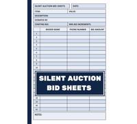 Silent Auction Bid Sheets: Your ultimate companion for bid tracking and fundraising, forms for organizing fundraising events and tracking charity auction bids.