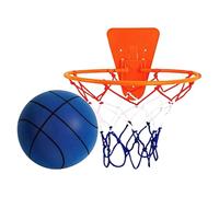 Silent Ball - Pallone da basket indoor con canestro, palla sportiva silenziosa per appartamento, palla rimbalzante silenziosa l, canestro da basket montato su porta, Soft Touch Bal l, attrezzatura per