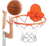 Silent Basketball Hoop, Foldable Wall-Mounted Hoop with Sticky Backing, 32 cm/12,6 pollici Dribbling Training Toy for Indoor Outdoor Use, Adults, Kids 3/5/7 Balls Abs + Metal