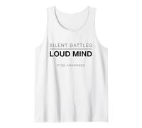 Silent Battles Loud Mind Consapevolezza del PTSD Salute mentale Canotta