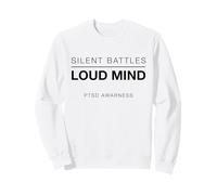 Silent Battles Loud Mind Consapevolezza del PTSD Salute mentale Felpa