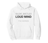 Silent Battles Loud Mind Consapevolezza del PTSD Salute mentale Felpa con Cappuccio