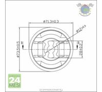 Silent block supporto braccio oscillante Goom Anteriore per ABARTH GRANDE PU dnj