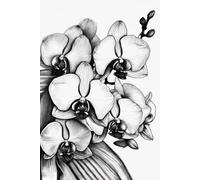 Silent Bloom: A Black & White Orchid Journal (6" x 9", 200 Pages): A Botanical Sketch-Inspired Notebook for Reflection, Poetry & Daily Notes
