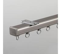 Silent Ceiling ain Track - Asta scorrevole bianca da 5 m, per camera e bagno, divisorio con sistema di binari per una facile installazione e liscia