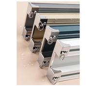 Silent Ceiling Curtain Double Track Set, Heavy-Duty Curtain Track System, Sliding Ceiling Rail For Curtains/Room Divider Window Curtain Rod, 70-600cm(Gold,125CM (4.1FT))
